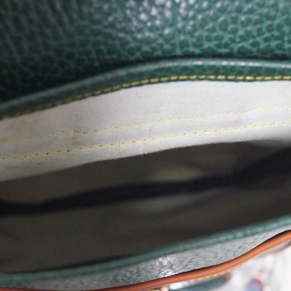 Green Vintage Backpack Pebbled Leather Feel - Picture 8 of 8